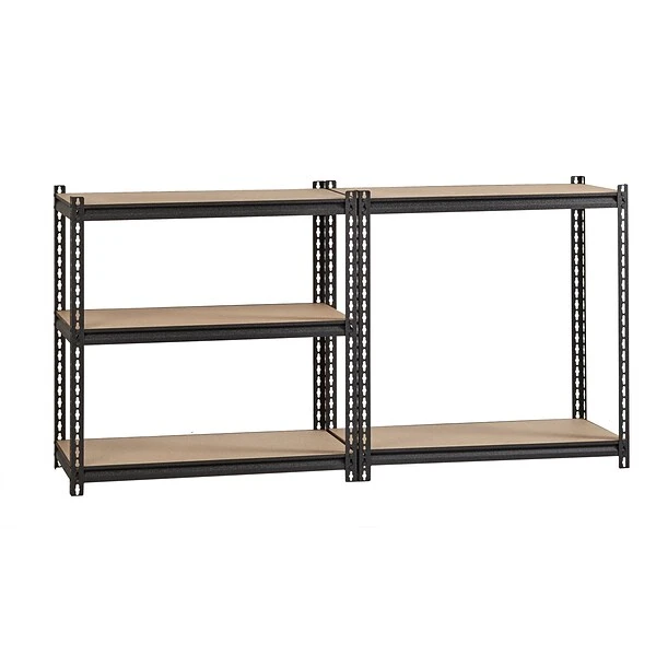 Iron Horse 2300 Lb. Rivet Series 5-Shelf Metal/Particle Board Shelving Unit, 36" W, Black (20992) 2 Iron Horse 2300 Lb. Rivet Series 5-Shelf Metal/Particle Board Shelving Unit, 36" W, Black (20992) - Image 2