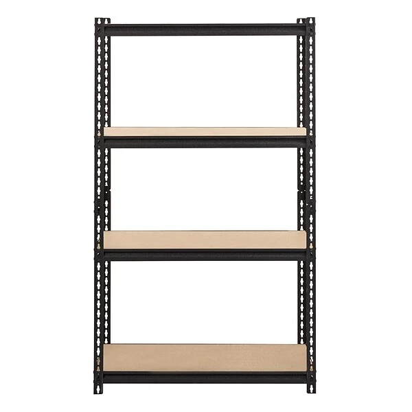 Iron Horse 2300 Lb. Rivet Series 4-Shelf Metal/Particle Board Shelving Unit, 36" W, Black (20991) 1 Iron Horse 2300 Lb. Rivet Series 4-Shelf Metal/Particle Board Shelving Unit, 36" W, Black (20991)