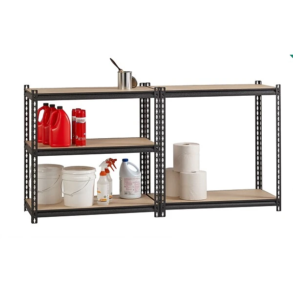 Iron Horse 2300 Lb. Rivet Series 5-Shelf Metal/Particle Board Shelving Unit, 36" W, Black (20992) 3 Iron Horse 2300 Lb. Rivet Series 5-Shelf Metal/Particle Board Shelving Unit, 36" W, Black (20992) - Image 3