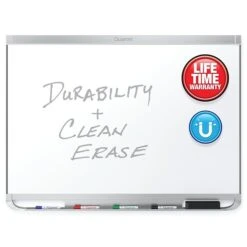 Quartet Prestige 2 DuraMax Porcelain Dry-Erase Whiteboard, Aluminum Frame, 6' X 4' (P557AP2)