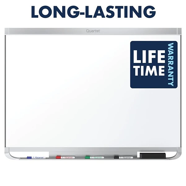 Quartet Prestige 2 DuraMax Porcelain Dry-Erase Whiteboard, Aluminum Frame, 6' X 4' (P557AP2) 4 Quartet Prestige 2 DuraMax Porcelain Dry-Erase Whiteboard, Aluminum Frame, 6' X 4' (P557AP2) - Image 4
