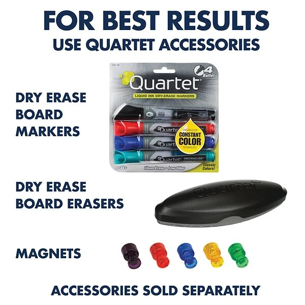 Quartet Prestige 2 DuraMax Porcelain Dry-Erase Whiteboard, Aluminum Frame, 6' X 4' (P557AP2) 7 Quartet Prestige 2 DuraMax Porcelain Dry-Erase Whiteboard, Aluminum Frame, 6' X 4' (P557AP2) - Image 7