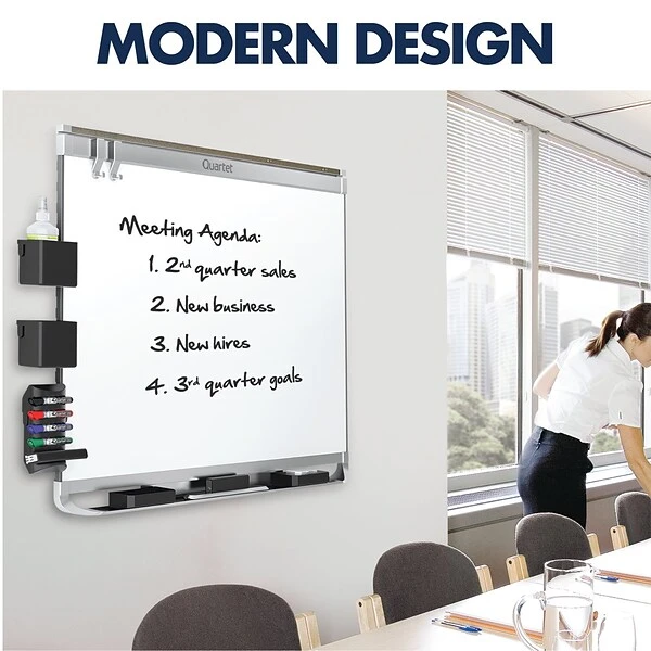 Quartet Prestige 2 DuraMax Porcelain Dry-Erase Whiteboard, Aluminum Frame, 8' X 4' (P558AP2) 6 Quartet Prestige 2 DuraMax Porcelain Dry-Erase Whiteboard, Aluminum Frame, 8' X 4' (P558AP2) - Image 6