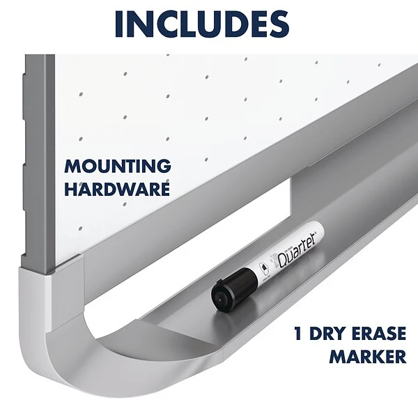 Quartet Prestige 2 Total Erase Dry-Erase Whiteboard, Aluminum Frame, 6' X 4' (TEM547A) 8 Quartet Prestige 2 Total Erase Dry-Erase Whiteboard, Aluminum Frame, 6' X 4' (TEM547A) - Image 8