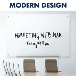 Quartet Infinity Magnetic Glass Dry-Erase Whiteboard, White, 4' X 3' (G4836W)