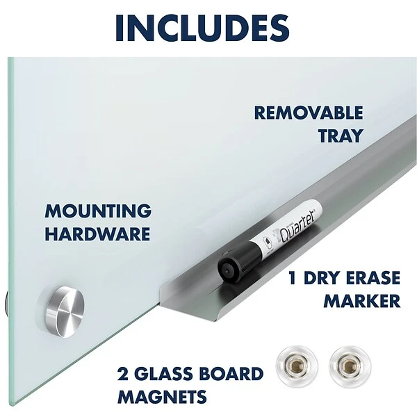 Quartet Infinity Magnetic Glass Dry-Erase Whiteboard, White, 4' X 3' (G4836W) 8 Quartet Infinity Magnetic Glass Dry-Erase Whiteboard, White, 4' X 3' (G4836W) - Image 8
