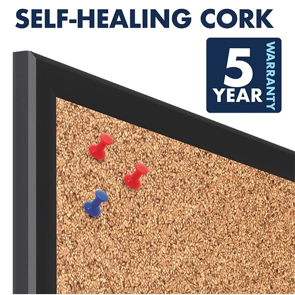 Quartet Classic Cork Bulletin Board, Black Frame, 2'W X 1.5'H (2301B) 5 Quartet Classic Cork Bulletin Board, Black Frame, 2'W X 1.5'H (2301B) - Image 5