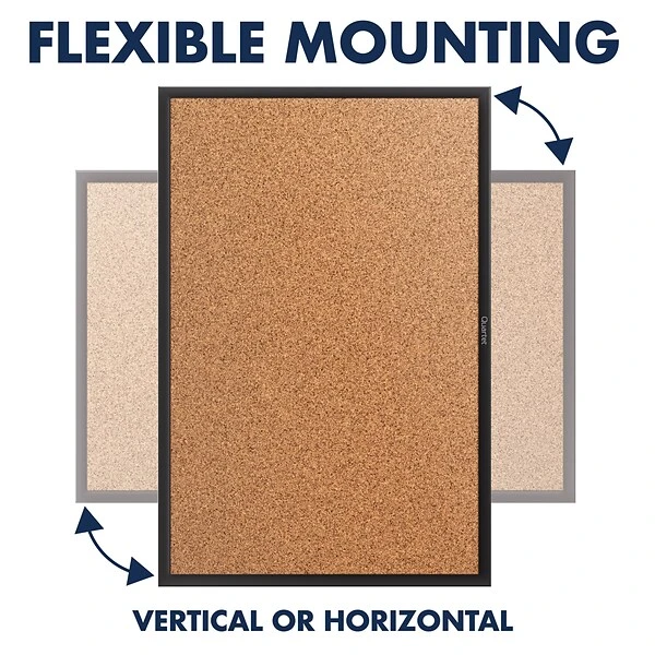 Quartet Classic Cork Bulletin Board, Black Frame, 2'W X 1.5'H (2301B) 6 Quartet Classic Cork Bulletin Board, Black Frame, 2'W X 1.5'H (2301B) - Image 6