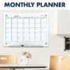 Quartet Infinity Magnetic Glass Calendar Dry-Erase Whiteboard, 3' X 2' (GC3624F)