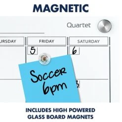 Quartet Infinity Magnetic Glass Calendar Dry-Erase Whiteboard, 4' X 3' (GC4836F) -Prepa Furniture Shop sp56254549 s7