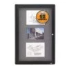 Quartet Fabric Enclosed Bulletin Board, Graphite Frame, 3'H X 2'W (2363L)