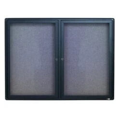 Quartet Fabric Enclosed Bulletin Board, Graphite Frame, 3'H X 4'W (2364L) -Prepa Furniture Shop sp56256674 s7