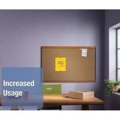 Quartet Prestige Cork Bulletin Board, Cherry Frame, 2'H X 3'W (B243LC) -Prepa Furniture Shop sp56259714 s7