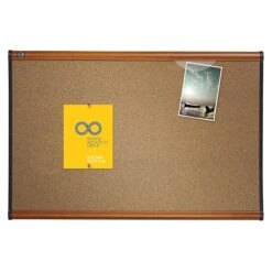 Quartet Prestige Cork Bulletin Board, Cherry Frame, 2'H X 3'W (B243LC) -Prepa Furniture Shop sp56259848 s7