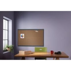 Quartet Prestige Cork Bulletin Board, Graphite Frame, 4'H X 6'W (B247G) -Prepa Furniture Shop sp56263396 s7