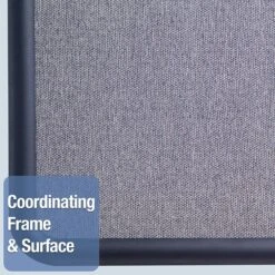 Quartet Contour Fabric Bulletin Board, Navy Frame, 3'H X 4'W (7694BE) -Prepa Furniture Shop sp56263458 s7