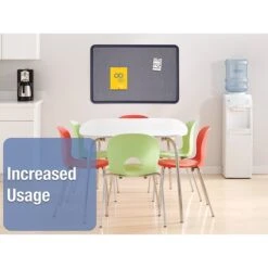 Quartet Contour Fabric Bulletin Board, Navy Frame, 3'H X 4'W (7694BE) -Prepa Furniture Shop sp56264072 s7
