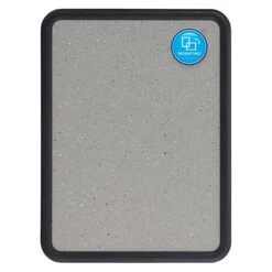Quartet Contour Granite Bulletin Board, Black Frame, 3'H X 4'W (699375)