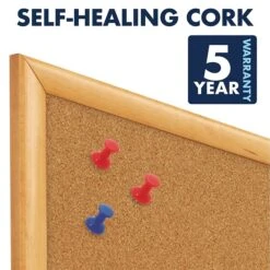 Quartet Classic Cork Bulletin Board, Oak Frame, 3'H X 5'W (305) -Prepa Furniture Shop sp56266918 s7