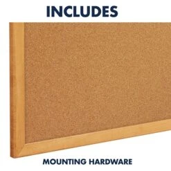 Quartet Classic Cork Bulletin Board, Oak Frame, 3'H X 5'W (305) -Prepa Furniture Shop sp56266973 s7
