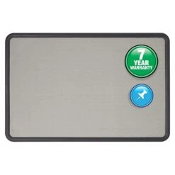 Quartet Contour Fabric Bulletin Board, Black Frame, 2'H X 3'W (7693G)