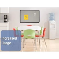 Quartet Contour Fabric Bulletin Board, Black Frame, 2'H X 3'W (7693G) -Prepa Furniture Shop sp56267494 s7