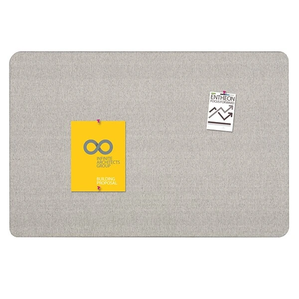 Quartet Oval Office Fabric Bulletin Board, Frameless, 3' X 2' (7683G) 6 Quartet Oval Office Fabric Bulletin Board, Frameless, 3' X 2' (7683G) - Image 6