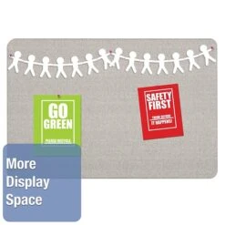 Quartet Oval Office Fabric Bulletin Board, Frameless, 3'H X 4'W (7684G)