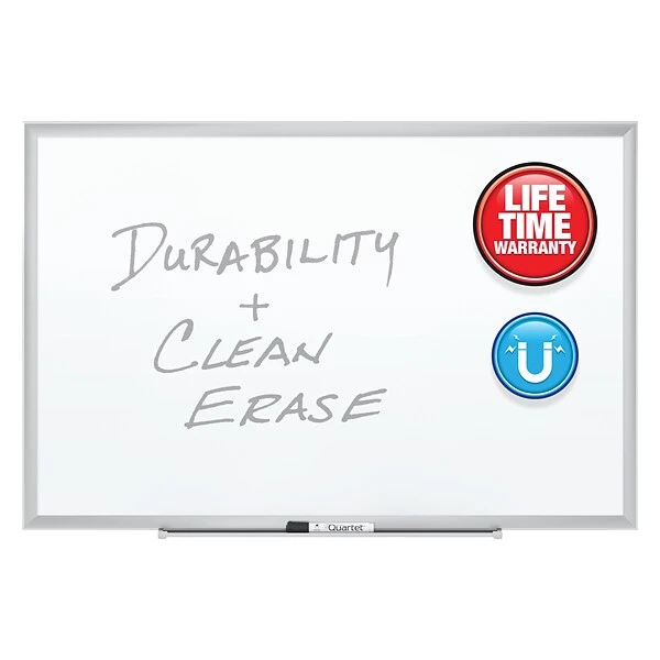 Quartet Premium DuraMax Porcelain Dry-Erase Whiteboard, Aluminum Frame, 4' X 3' (2544) 1 Quartet Premium DuraMax Porcelain Dry-Erase Whiteboard, Aluminum Frame, 4' X 3' (2544)