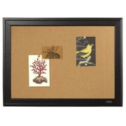 Quartet Cork Bulletin Board, Black Frame, 23'' X 17'' (79281)