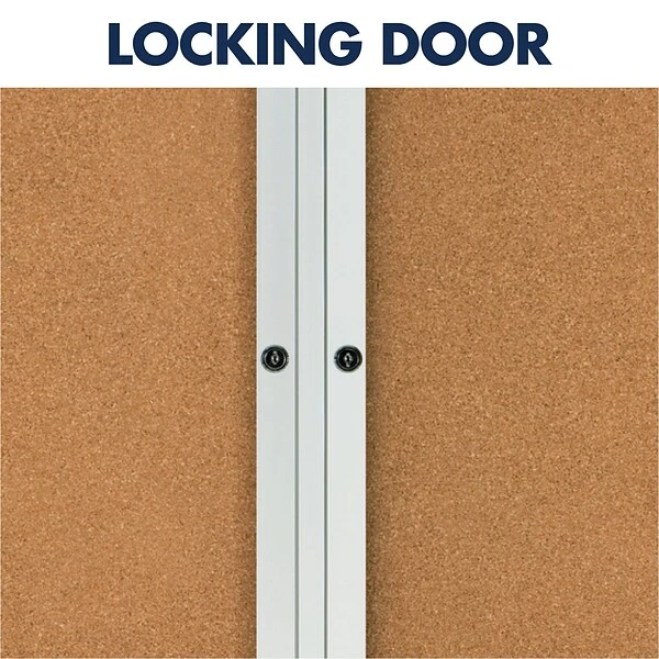 Quartet Cork Enclosed Board, Aluminum Frame, 3'H X 4'W (2364) 4 Quartet Cork Enclosed Board, Aluminum Frame, 3'H X 4'W (2364) - Image 4