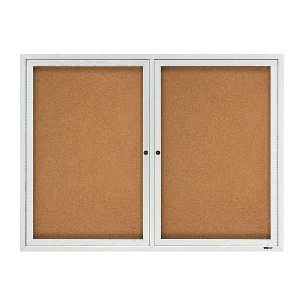 Quartet Cork Enclosed Board, Aluminum Frame, 3'H X 4'W (2364) 5 Quartet Cork Enclosed Board, Aluminum Frame, 3'H X 4'W (2364) - Image 5