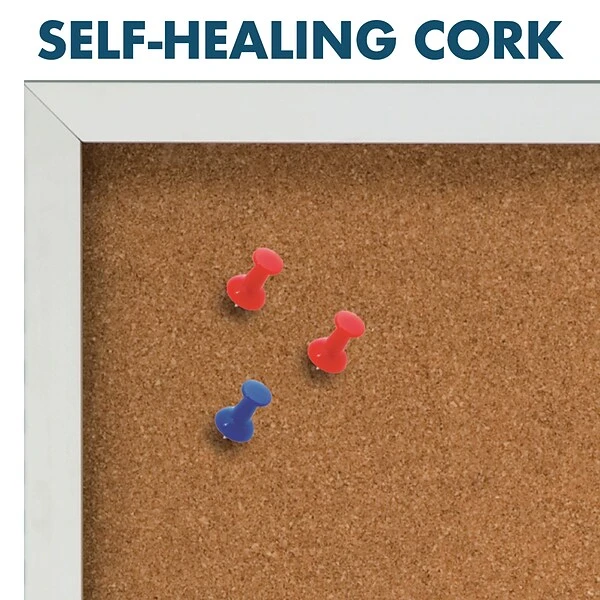 Quartet Cork Enclosed Board, Aluminum Frame, 3'H X 4'W (2364) 7 Quartet Cork Enclosed Board, Aluminum Frame, 3'H X 4'W (2364) - Image 7