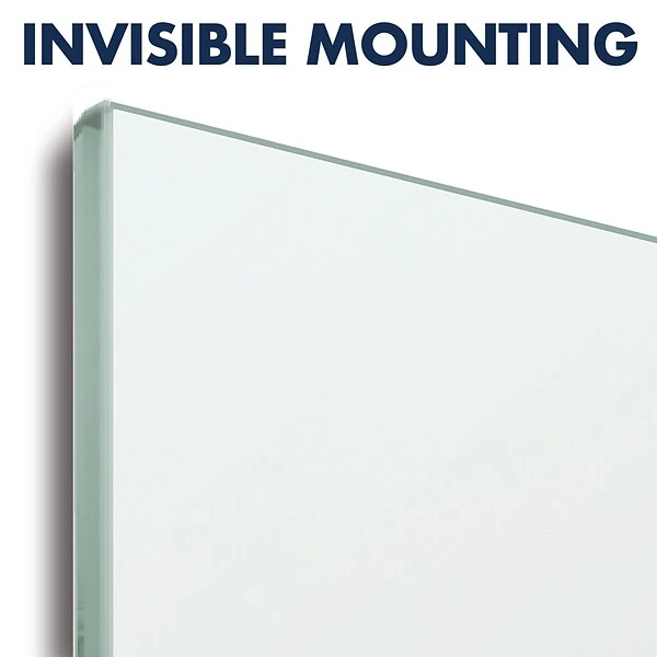 Quartet InvisaMount Glass Dry-Erase Whiteboard, 4' X 7' (G8548IMW) 3 Quartet InvisaMount Glass Dry-Erase Whiteboard, 4' X 7' (G8548IMW) - Image 3