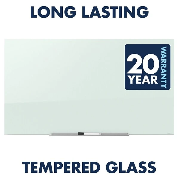 Quartet InvisaMount Glass Dry-Erase Whiteboard, 4' X 7' (G8548IMW) 4 Quartet InvisaMount Glass Dry-Erase Whiteboard, 4' X 7' (G8548IMW) - Image 4