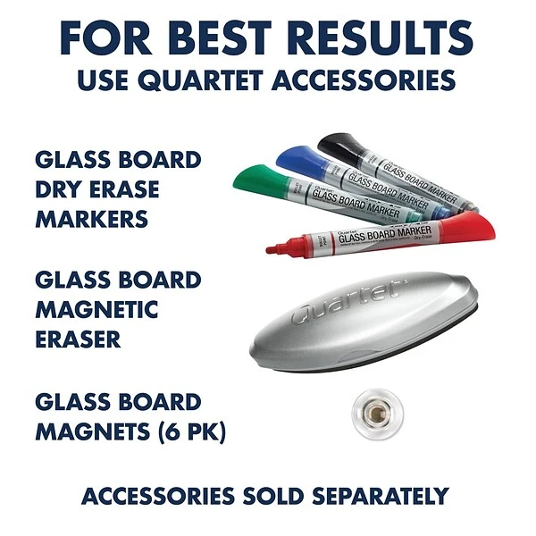 Quartet InvisaMount Glass Dry-Erase Whiteboard, 4' X 7' (G8548IMW) 6 Quartet InvisaMount Glass Dry-Erase Whiteboard, 4' X 7' (G8548IMW) - Image 6
