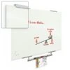 Best-Rite Visionary Magnetic Glass Dry Erase Whiteboard With Exo Tray System, 35.43" X 47.24", White (83844-1X576)