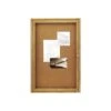 Quartet Cork Enclosed Bulletin Board, Oak Frame, 3' X 2' (363)