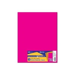 Royal Brites Paper Poster Boards, 14" X 11", Assorted Fluorescent Neon Colors, 5/Pack (23500)