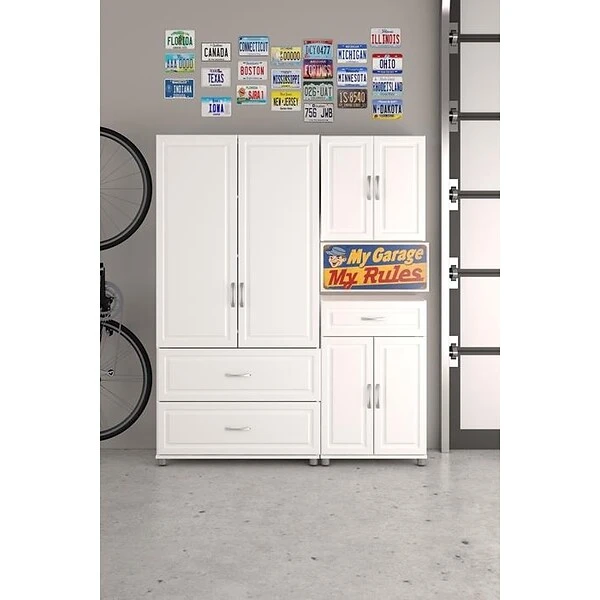 SystemBuild Kendall 36" 2 Door/2 Drawer Storage Cabinet, White (7364401PCOM) 3 SystemBuild Kendall 36" 2 Door/2 Drawer Storage Cabinet, White (7364401PCOM) - Image 3