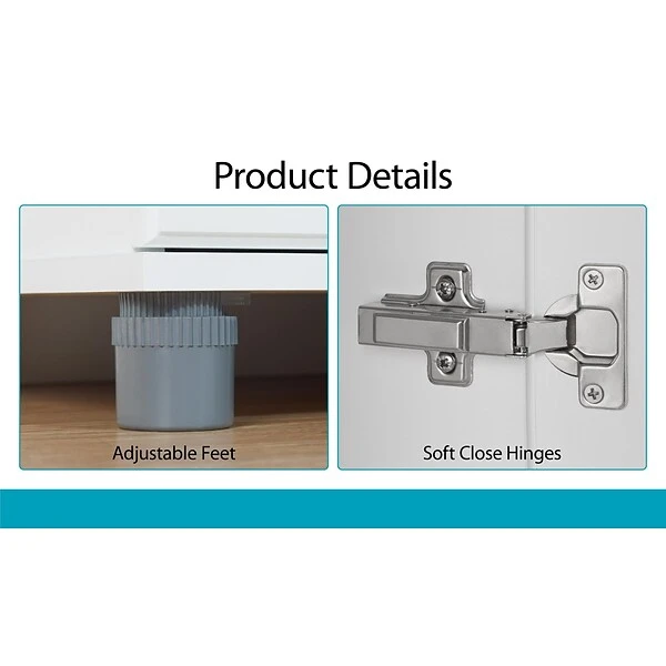 SystemBuild Kendall 16" Utility Storage Cabinet, White (7360401PCOM) 5 SystemBuild Kendall 16" Utility Storage Cabinet, White (7360401PCOM) - Image 5