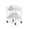 COSCO Outdoor Living INTELLIFIT Outdoor Or Indoor Folding Serving Cart With 2 Shelves, White (87602WHT1E)