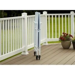 COSCO Outdoor Living INTELLIFIT Outdoor Or Indoor Folding Serving Cart With 2 Shelves, White (87602WHT1E) -Prepa Furniture Shop sp60784813 s7