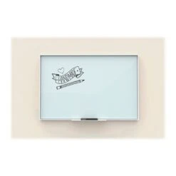 U Brands Glass Dry-Erase Whiteboard, Aluminum Frame, 4' X 3' (2826U00-01)