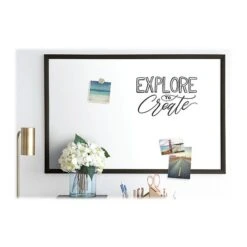 U Brands Steel Dry-Erase Whiteboard, Fiberboard Frame, 3' X 3' (2892U00-01)