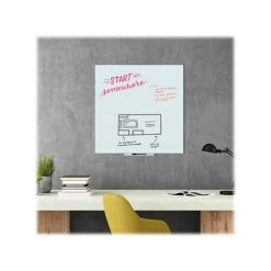 U Brands Glass Dry-Erase Whiteboard, 3' X 3' (3976U00-01)