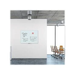 U Brands Glass Dry-Erase Whiteboard, 4' X 3' (3977U00-01)
