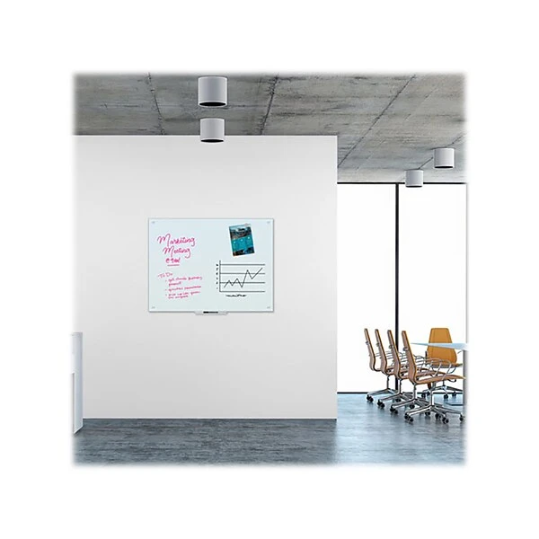 U Brands Glass Dry-Erase Whiteboard, 4' X 3' (3972U00-01) 1 U Brands Glass Dry-Erase Whiteboard, 4' X 3' (3972U00-01)