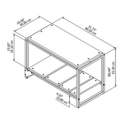 Bush Furniture Refinery 20.71" Shoe Storage Bench, Rustic Gray/Charred Brown (RFS232RG-03) -Prepa Furniture Shop sp63969887 s7