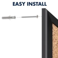 Quartet Classic Cork Bulletin Board, Black Aluminum Frame, 4'H X 8'W (2308B) -Prepa Furniture Shop sp66654277 s7
